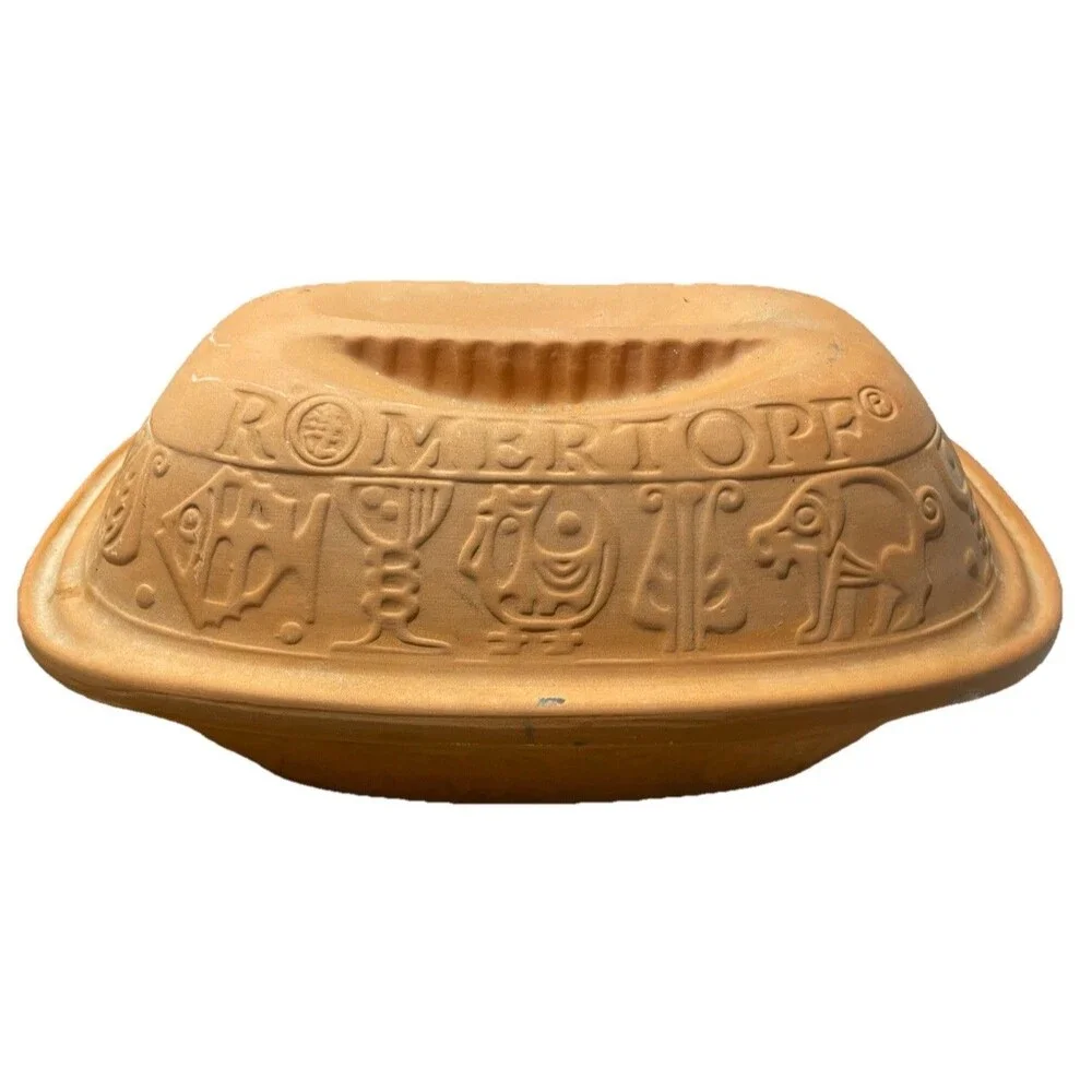 Vintage Romertopf Terra Cotta Clay Roaster Baker 111 Bax -Keramik West Germany
